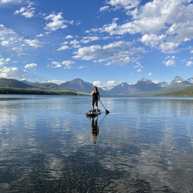 paddle boarding on lake macdonald