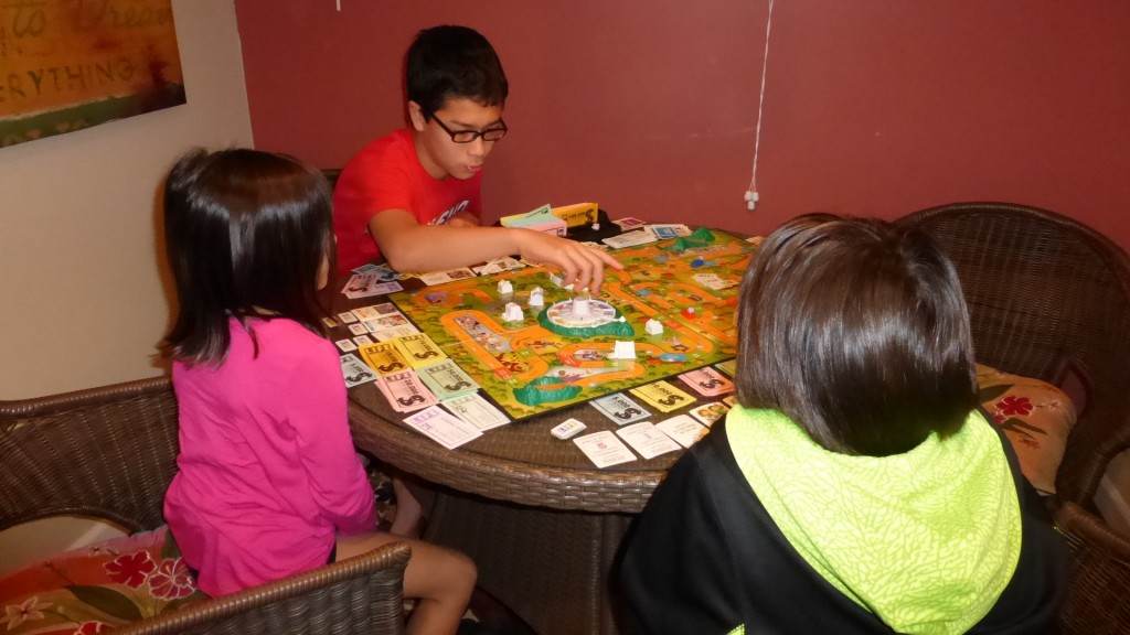 Playing the game of LIFE - we were all millionaire's by the end!