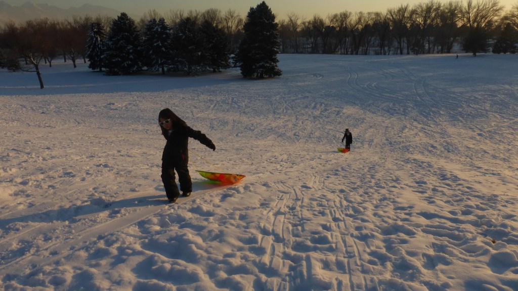 Sledding at Sugarhouse Park