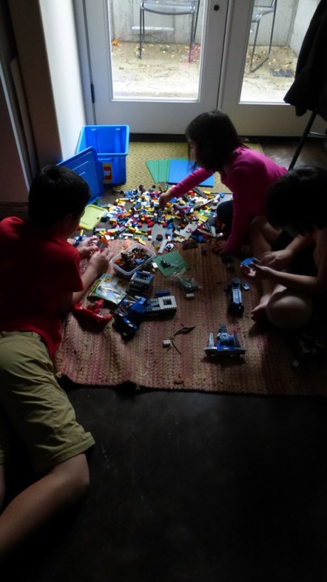 LEGOS by the Lit Window